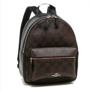 Coach Mini Charlie Brown Black Backpack